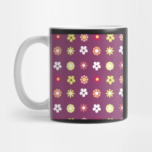 Hippie Floral Purple Flower Seamless Pattern Mug